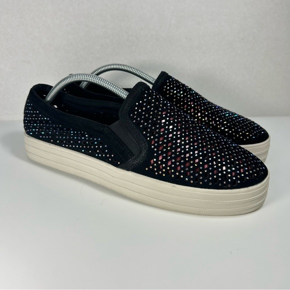 Skechers Rhinestones Diamond Slip On Memory Foam Loafer Sneaker Shoe Women’s 11 - Picture 3 of 15